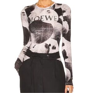 LOEWE Balloon print velvet top